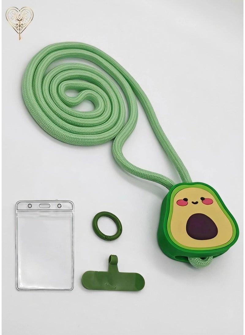 كيامور حامل بطاقة وحبل عنق بتصميم أفوكادو – إكسسوار عصري للمراهقين وأداة أساسية للمدرسة، مثالي كحبل عنق للأطفال، وحامل بطاقة للبنات، وحبل رقبة للأولاد، أو حامل بطاقة تعريف للطلاب، كما أنه مناسب لحضانة الأطفال، والاستخدام في الفصل الدراسي، وعرض بطاقة المعلم، وحامل بطاقة السفر، وحبل بطاقة المهرجانات، وحامل بطاقة المؤتمرات، وحامل بطاقة التعريف في المعسكرات الخارجية، وحامل بطاقة الأمان للأطفال - Image 1