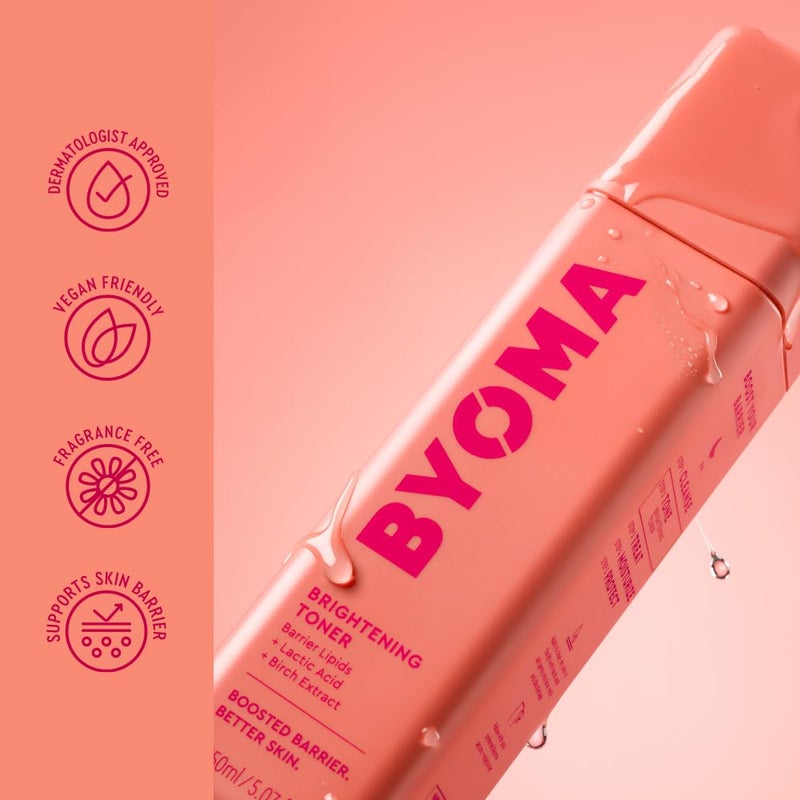 BYOMA Brightening Toner - Gently Exfoliating & Hydrating Facial Treatment with Lipids & Lactic Acid - Alcohol-Free for Barrier Repair - 5.07 Fl. Oz - Image 5
