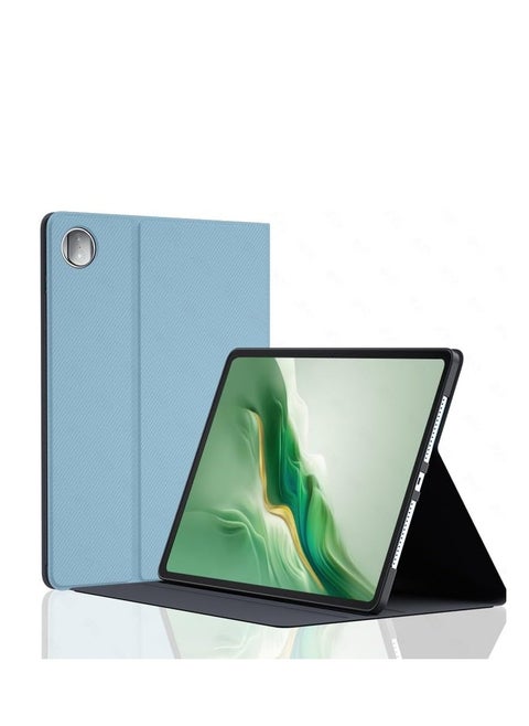 Compatible with Honor MagicPad 2 2024 (12.3 inch) Tablet Full Leather Case Holder with Silicone Shell with Auto Sleep Wake For Magic Pad 2 12.3" (Blue)