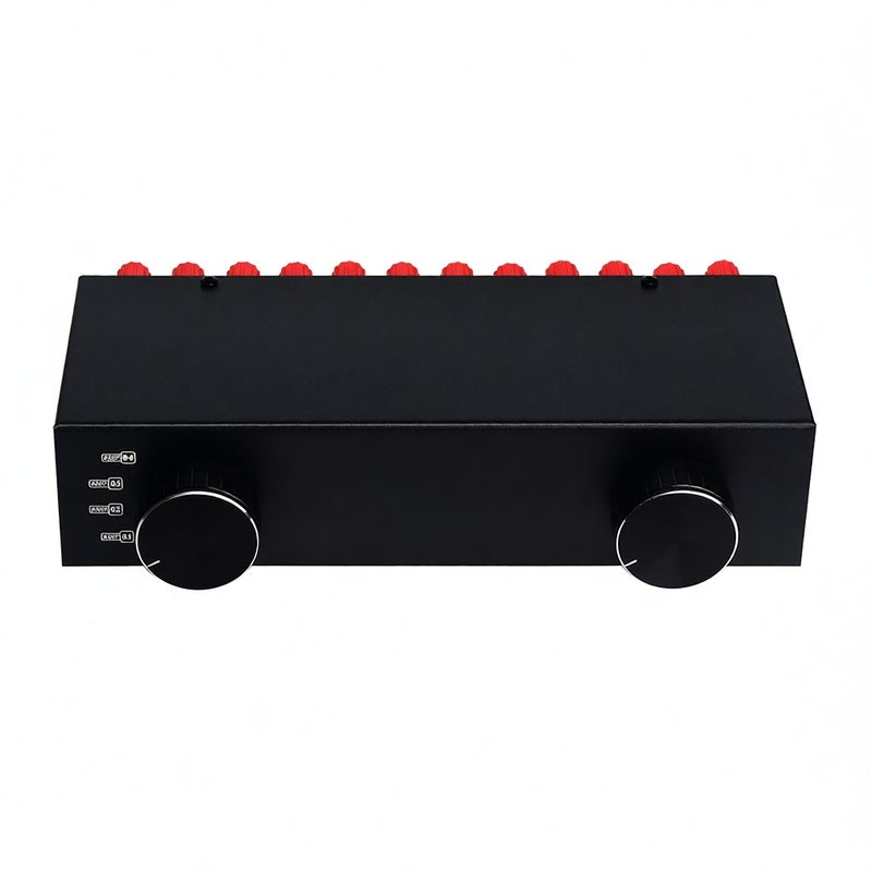 Speaker Selector Switch: Black Metal Shell 300W Per Channel - High Compatibility 4 To 16 Ohm Support Speaker Switcher For Home Audio Setup And Personal Listening Monitoring - Image 1