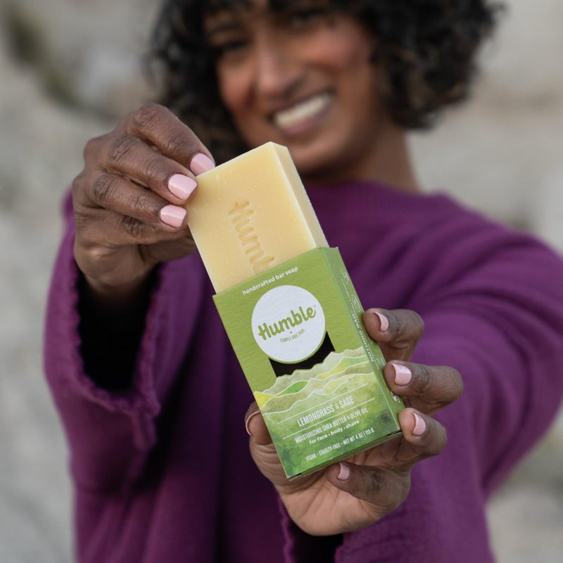 HUMBLE SIMPLE AND TRUE. HUMBLE BRANDS Handcrafted Bar Soap, Organic Cold Processed Soap Bars, Moisturizing Face & Body Cleanser - Herbal & Fresh Variety Pack - 3 pack - Image 2