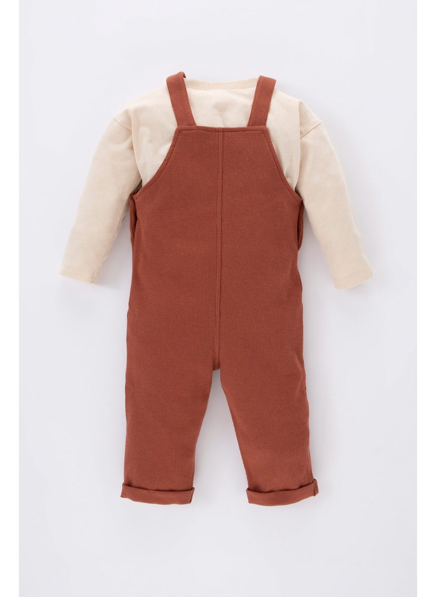 DeFacto - Baby Boy Printed Cotton T-Shirt Salopet 2 Piece Set - Image 1