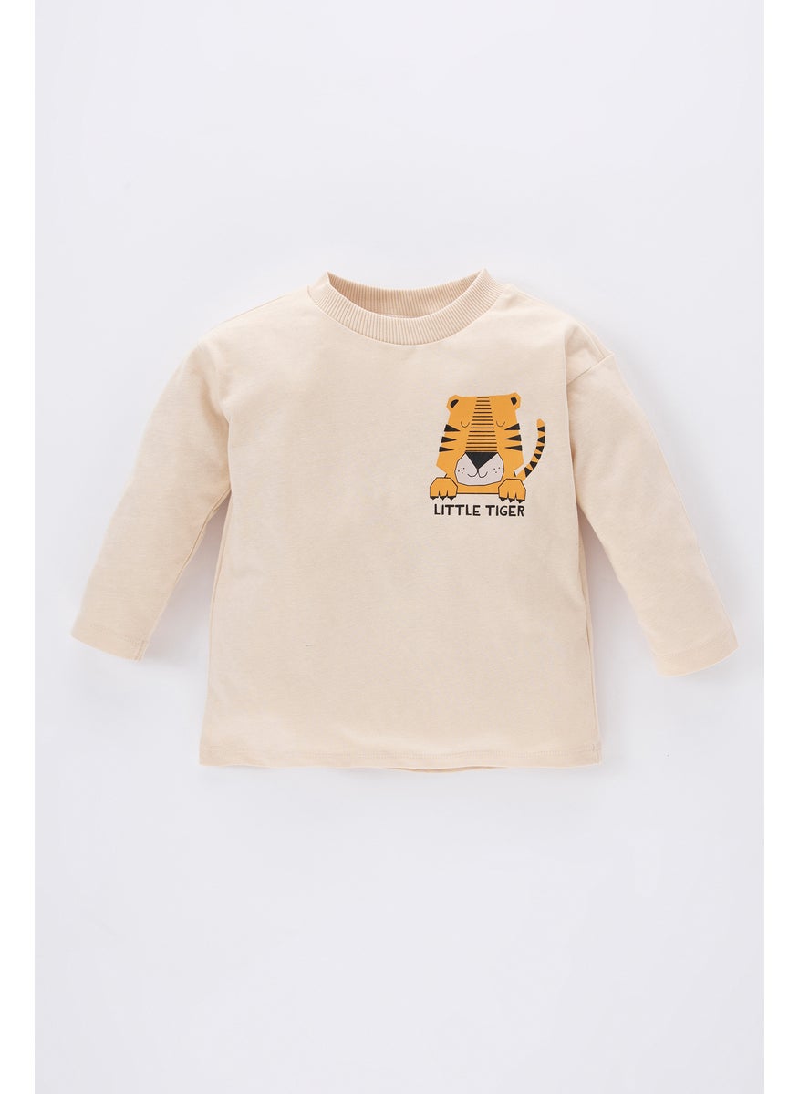 DeFacto - Baby Boy Printed Cotton T-Shirt Salopet 2 Piece Set - Image 1