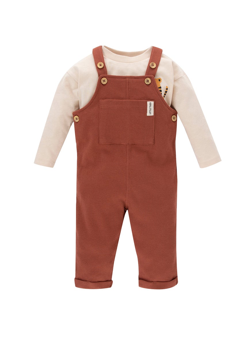 DeFacto - Baby Boy Printed Cotton T-Shirt Salopet 2 Piece Set - Image 1