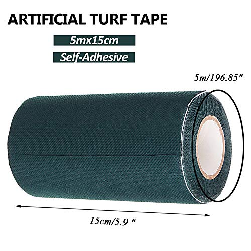 TYLife Artificial Grass Tape,Synthetic Turf Seaming Tape,Artificial Grass Seaming Tape for Lawn,Jointing Mat Rug,Connecting Fake Carpet,Garden Pet Rug,6" X 16' - Image 2