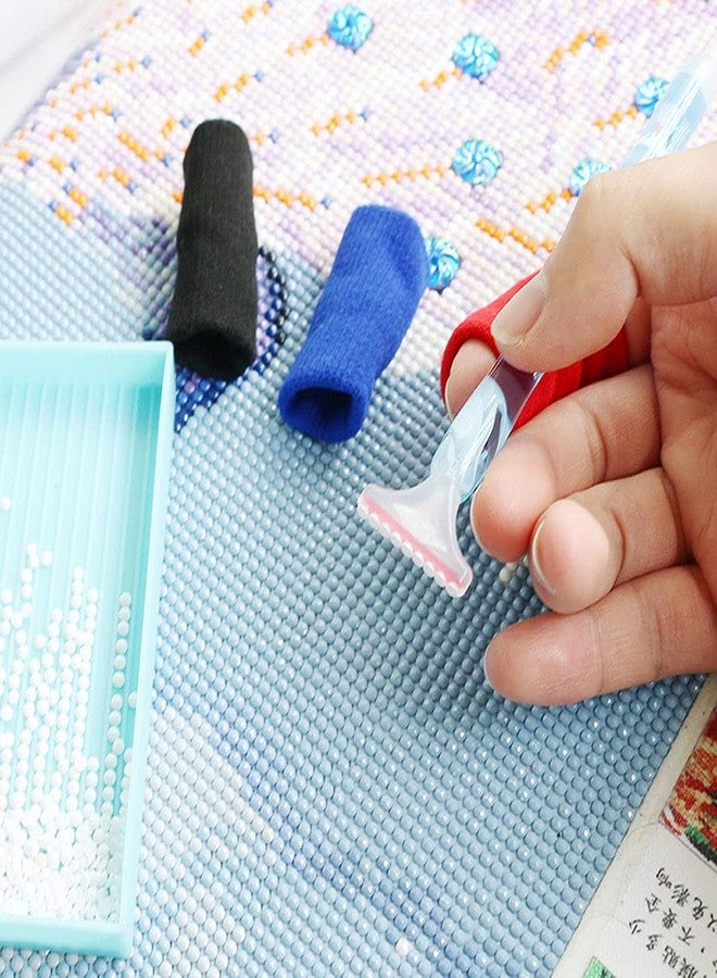 Luzen 10Pcs Nylon Diamond-Paint Finger Sleeves Elastic Fingers Protection Covers Diamond-Paint Accessories for DIY Diamond-Paint Finger Protector Tools, 5 Colors - Image 5