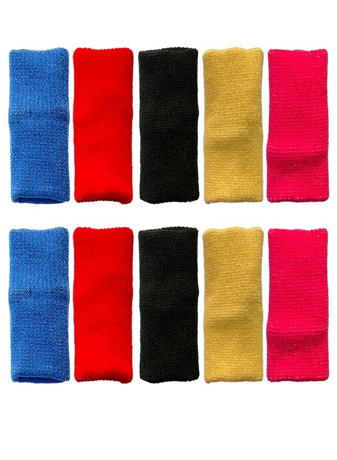 Luzen 10Pcs Nylon Diamond-Paint Finger Sleeves Elastic Fingers Protection Covers Diamond-Paint Accessories for DIY Diamond-Paint Finger Protector Tools, 5 Colors - Image 1