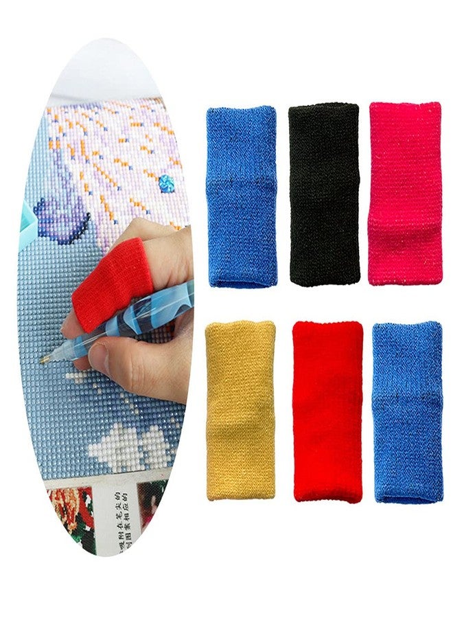 Luzen 10Pcs Nylon Diamond-Paint Finger Sleeves Elastic Fingers Protection Covers Diamond-Paint Accessories for DIY Diamond-Paint Finger Protector Tools, 5 Colors - Image 2