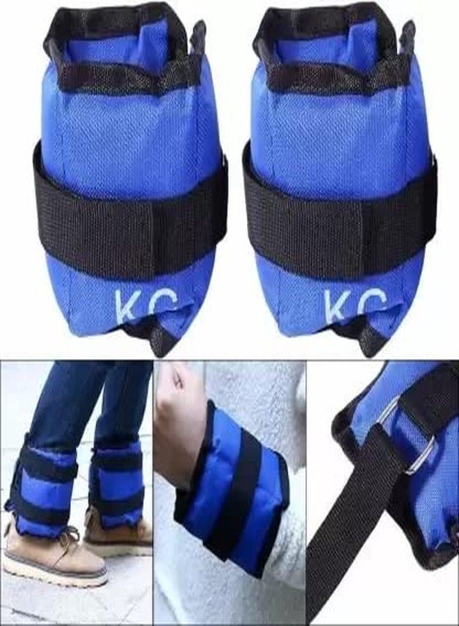 Forgesy Ankle Weight For Wrist & Legs Each 500 Gm (1 KG Set) Blue Ankle & Wrist Weight (1 kg) - Image 3