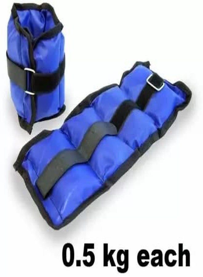 Forgesy Ankle Weight For Wrist & Legs Each 500 Gm (1 KG Set) Blue Ankle & Wrist Weight (1 kg) - Image 5