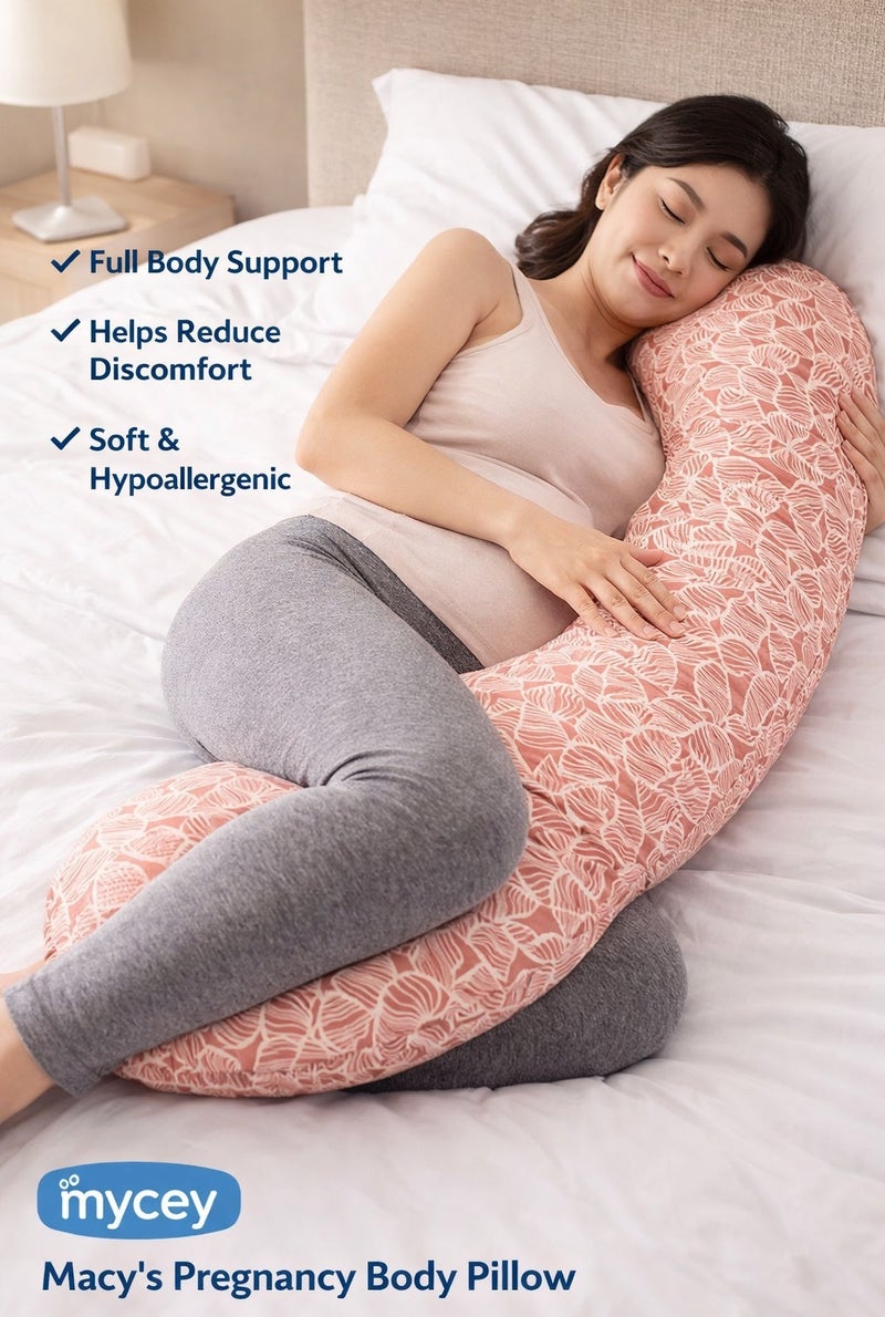 Mycey Macy's Pregnancy Body Pillow - White and Red - Image 1