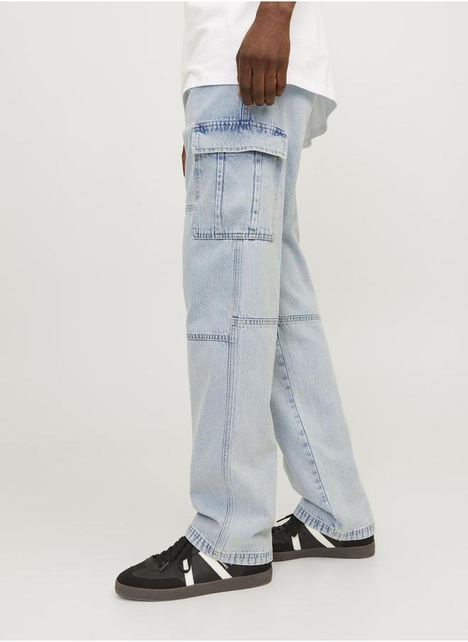 JACK & JONES High Rise Loose Fit Cargo Jeans  - Image 2