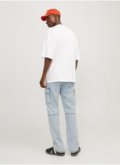 JACK & JONES High Rise Loose Fit Cargo Jeans  - Image 4