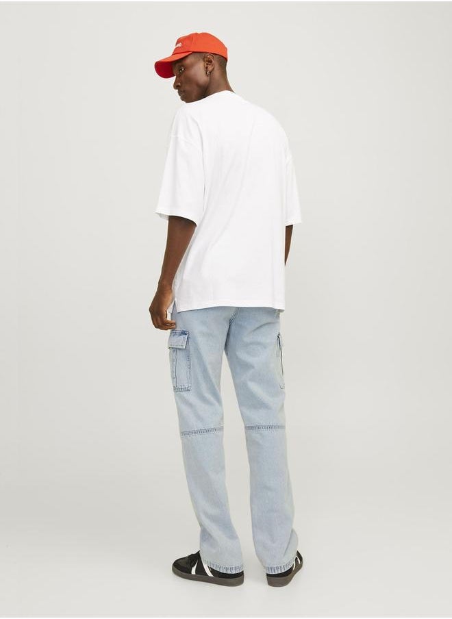 JACK & JONES High Rise Loose Fit Cargo Jeans  - Image 4