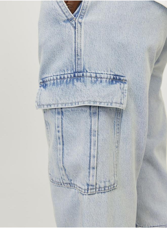 JACK & JONES High Rise Loose Fit Cargo Jeans  - Image 3