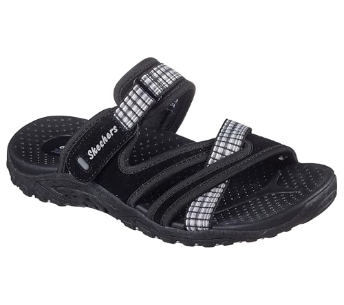 SKECHERS أحذية سكيشرز النسائية REGGAE - COLOR-FULL، شريحة ويب قابلة للتعديل بألوان زاهية، أسود، 5M - Image 3
