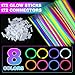 YixangDD 172 PCS Ultra Bright Glow Sticks 8 Inch Glow Sticks Bulk Party Pack Light Up Sticks for Glow Bracelets Necklaces Concerts Christmas Party Supplies with 172 Connectors - Image 4