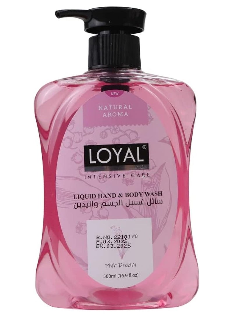 Loyal Liquid Hand & Body Wash With Pink Dream, Bath and Body Foaming Hand Soap- 500ml - Image 1