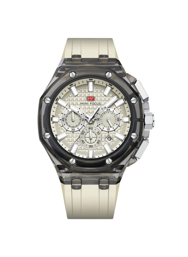 ميني فوكاس ساعة يد رجالية رياضية أنيقة بسوار سيليكون، موديل MF0616G.02، تعمل بنظام كوارتز - Image 2