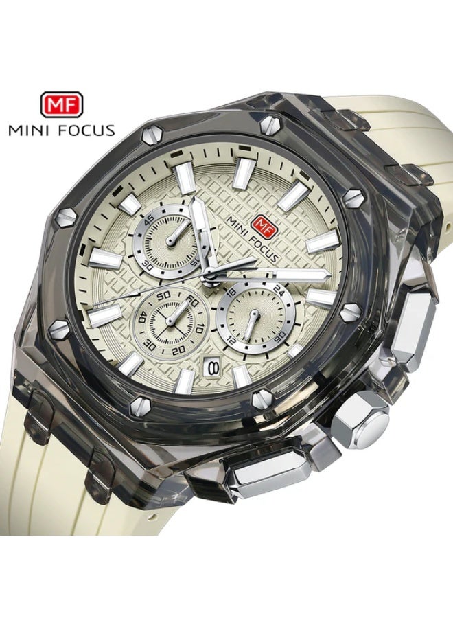 ميني فوكاس ساعة يد رجالية رياضية أنيقة بسوار سيليكون، موديل MF0616G.02، تعمل بنظام كوارتز - Image 3