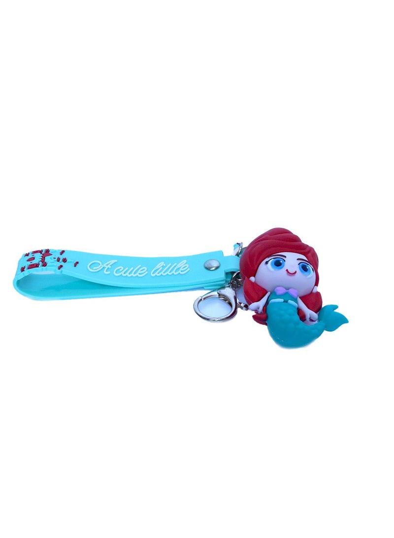 general Elegant Disney Keyring The Little Mermaid Arial Keychain for Kids Soft Silicone Cute Cartoon Key Chains Girls and Boys Bag Key Holder Rings Accessories. - Image 3