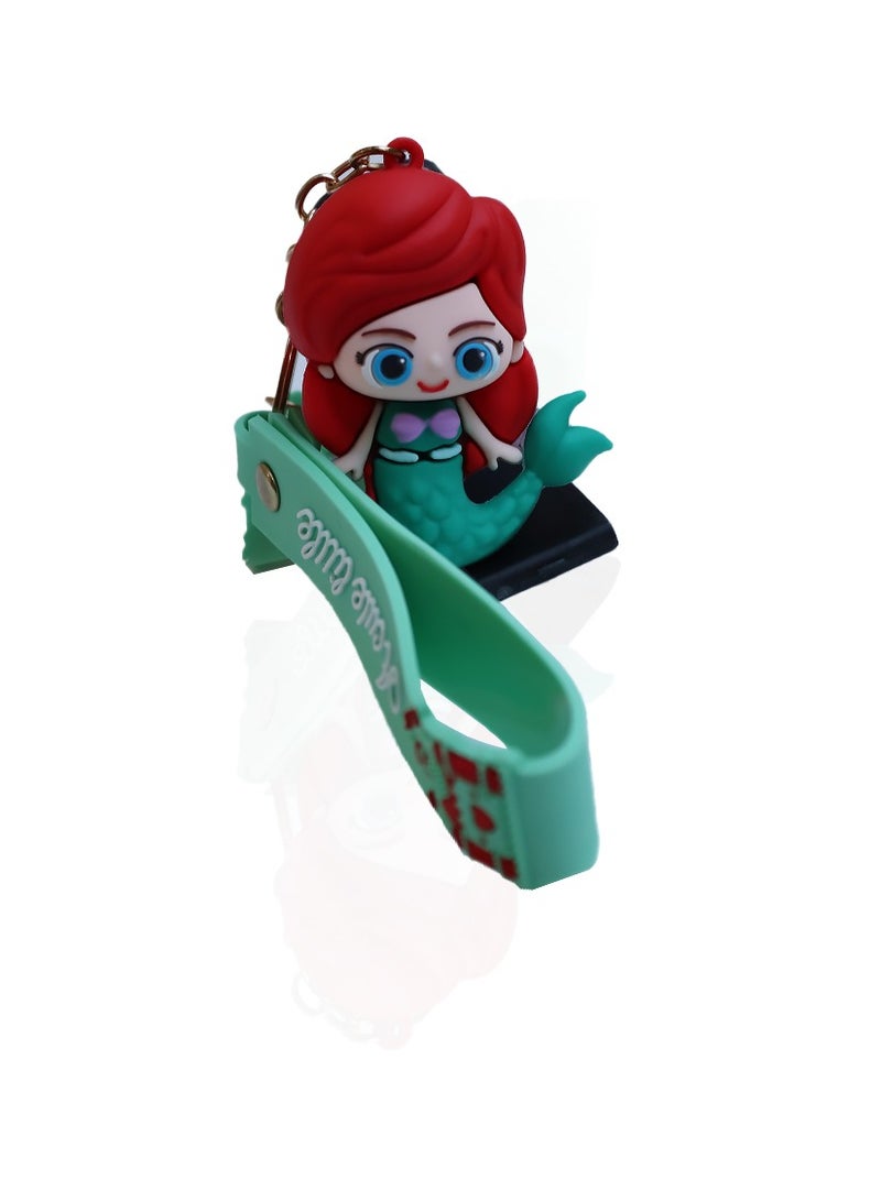 general Elegant Disney Keyring The Little Mermaid Arial Keychain for Kids Soft Silicone Cute Cartoon Key Chains Girls and Boys Bag Key Holder Rings Accessories. - Image 1