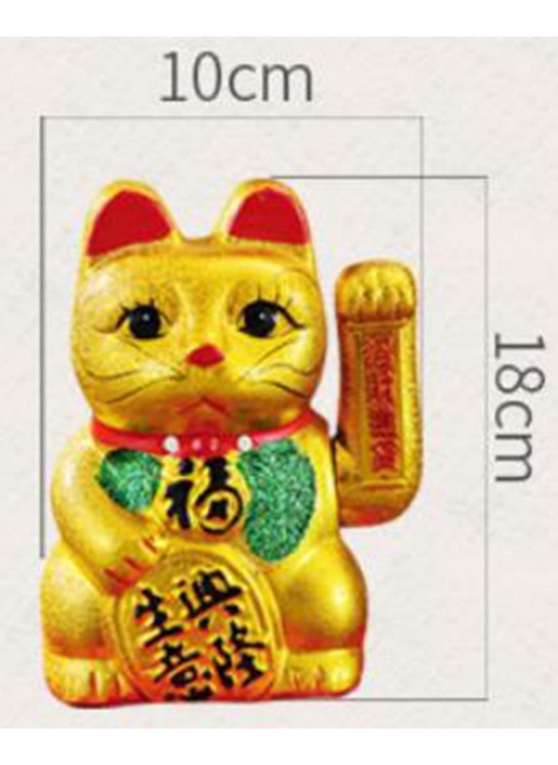 7"Lucky Waving Cat,Japanese Porcelain Lucky Cat,New Store Home Furnishing Openingornaments Shaking Hands Ceramic Electric Lucky Cat  011