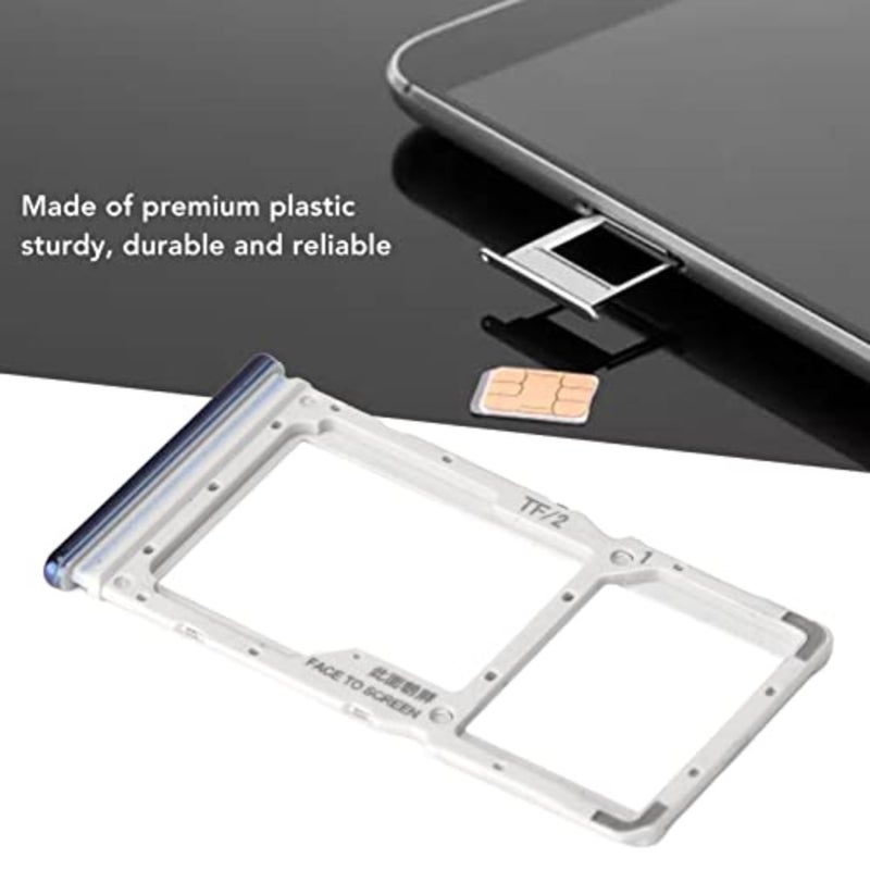 Sim Card Tray Set, Brush Ejector Pin Memory Card Slot Holder, Smartphone Accessory Compatible with Redmi Note 8 Pro, Easy to Install, with an Ejector Pin and a Brush Black - Image 3