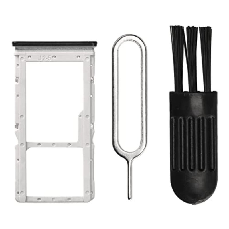 Sim Card Tray Set, Brush Ejector Pin Memory Card Slot Holder, Smartphone Accessory Compatible with Redmi Note 8 Pro, Easy to Install, with an Ejector Pin and a Brush Black - Image 1