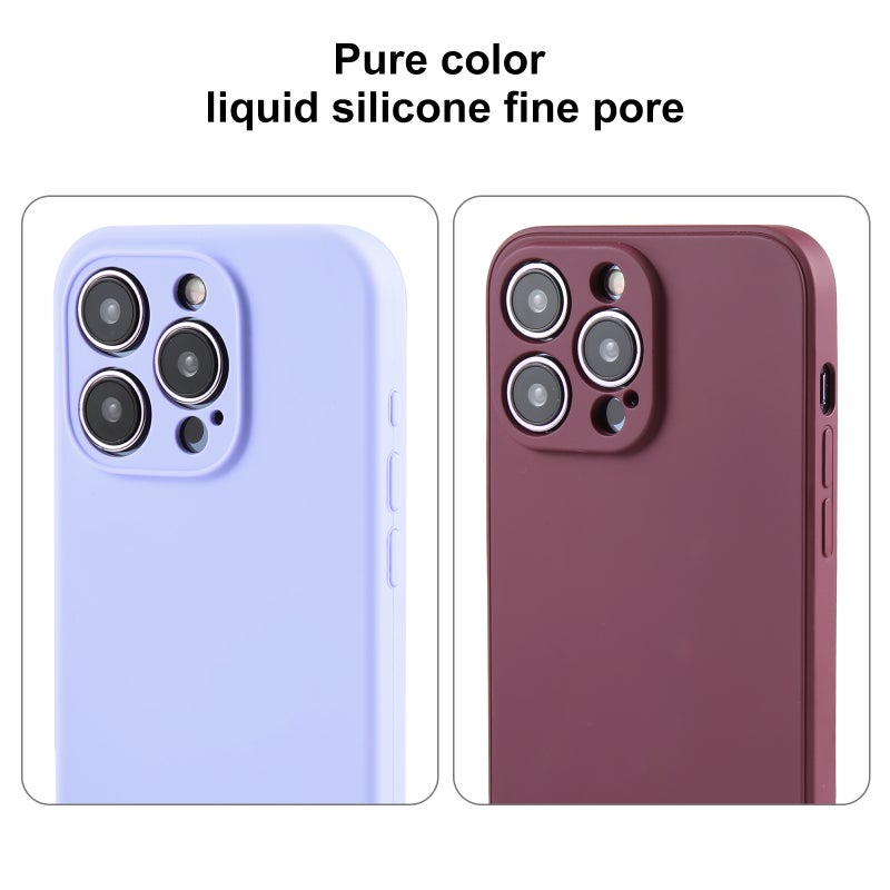 HuHa Case Cover For iPhone 13 Pure Color Liquid Silicone Fine Pore Phone Case(Pine Forest Green) - Image 3