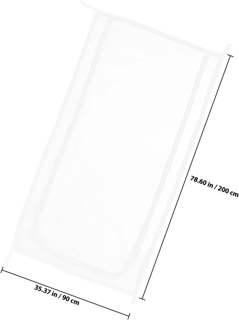 باب شبكي للحيوانات الأليفة من VICASKY بسحاب، مصنوع من شبكة قوية بيضاء، مقاس 90x200 سم، للاستخدام الداخلي مع الحيوانات الصغيرة - Image 2