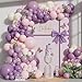 GIHOO Pink and Purple Balloon Arch Kit 143pcs Dusty Purple Lavender Pastel Macaron Pink Balloons for Girls Birthday Baby Shower Wedding Shower Decorations - Image 2
