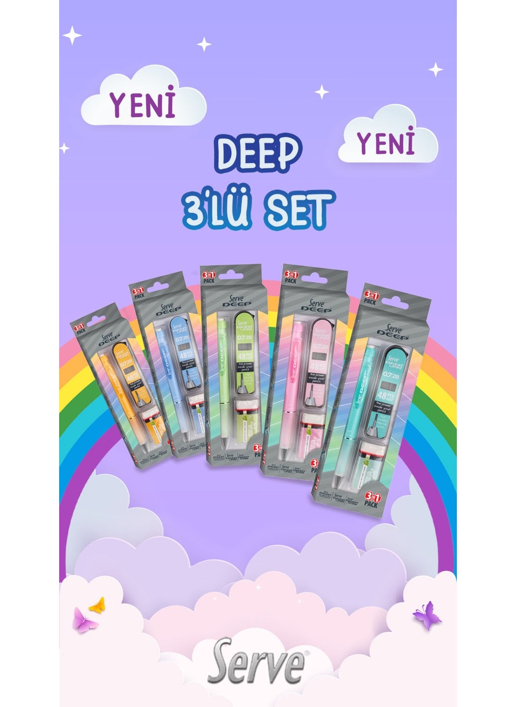 Serve Deep 3-Piece School Set Yellow  - Image 3