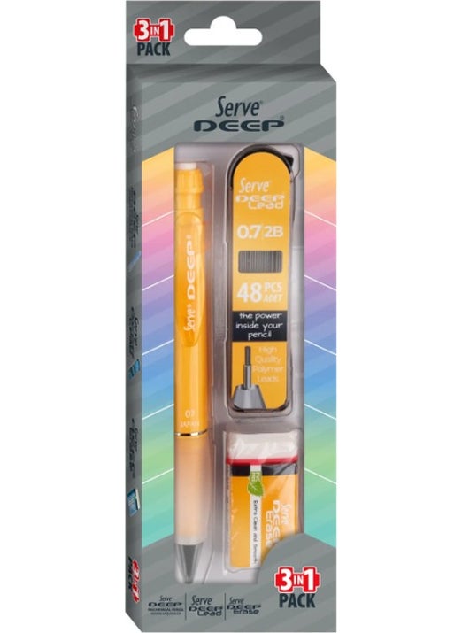 Serve Deep 3-Piece School Set Yellow  - Image 1