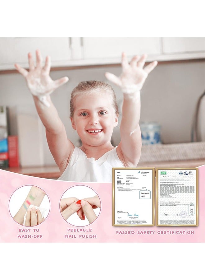 Children's Makeup Box, Girl Makeup Toys, Non-Toxic, Easy To Clean, Princess Cosmetic Set Box, Pink - Image 5