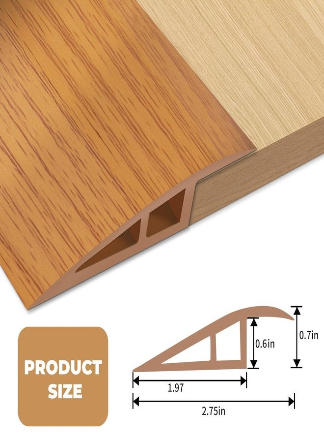EaseThrift Door-Threshold Floor-Transition-Strip 36 inch, Threshold 1/2'' ~ 3/5'', Thresholds Ramps for Doorways, Edge-Reducer Vinyl-Transition-Strip for Door/Floor (Light Brown) - Image 2