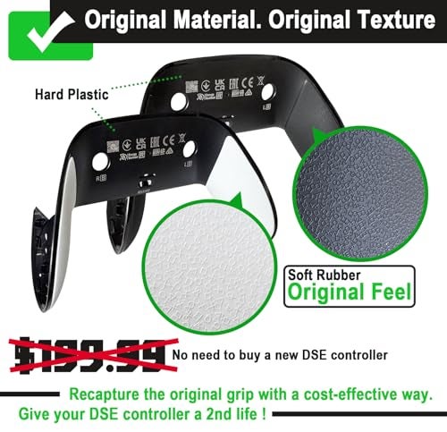 Plauduct Repair Back Cover for PS5 DualSense Edge Controller, Replacement Shell with Soft CD Rubber Grip, Snap-On Design to Fix Peeling & Yellowing, Black, 1 PCS Player - Image 2