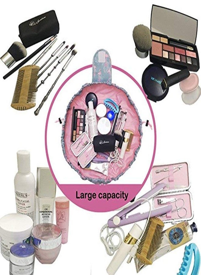 Rexmon Women's Convenient and Waterproof Multifunction Portable Lazy Travel Cosmetic Storage Makeup Organizer Toiletry Bag with Drawstrings (GREY DUCK) - Image 5