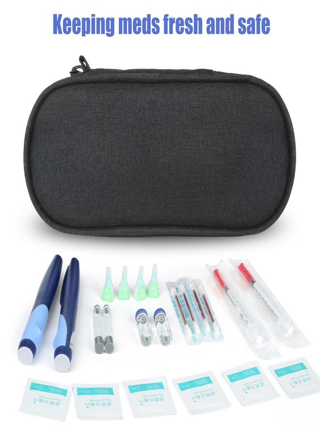 CDBXPRG Insulin Pen Cooler Travel Case with TSA Approved Ice Packs,Diabetic Medication Insulated Cool Organizer,Insulin Pen and Other Diabetic Supplies, for the Daily Life and Trip Black - Image 5
