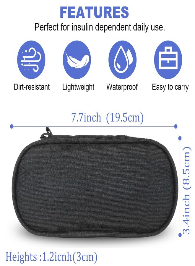 CDBXPRG Insulin Pen Cooler Travel Case with TSA Approved Ice Packs,Diabetic Medication Insulated Cool Organizer,Insulin Pen and Other Diabetic Supplies, for the Daily Life and Trip Black - Image 2