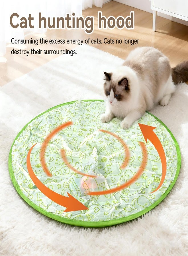 Petrizz Upgraded Rechargeable Interactive Cat Toy Ball with Hunting Cover - Smart Automatic Rolling, Obstacle Avoidance, Indoor Exercise for Cats to Release Energy & Instincts (Green) - Image 2