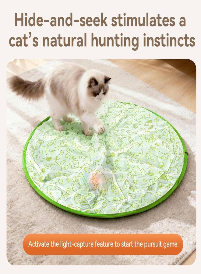 Petrizz Upgraded Rechargeable Interactive Cat Toy Ball with Hunting Cover - Smart Automatic Rolling, Obstacle Avoidance, Indoor Exercise for Cats to Release Energy & Instincts (Green) - Image 5