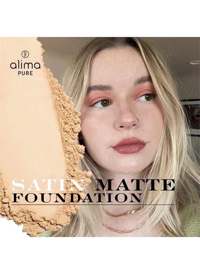 Alima Pure - Satin Matte Foundation Loose Mineral Powder Foundation, Loose Powder Makeup Oil Free Talc Free Powder, Natural Makeup Mineral Foundation Full Coverage Natural Foundation Powder .15 Oz/4.5G - Image 1