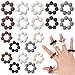 Liliaafar Fidget Ring for Adult Colored Spiky Bead Anxiety Rings Sensory Finger Acupressure Rings for Stress Relief Anxiety Ring Stress Reducer Office Workers 20 PcsNeutral Tones - Image 2
