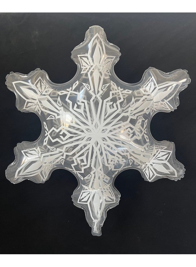 CYMYLAR 5Pcs 36Inch Snowflake Balloonswinter Theme Birthday Party Decerations Supplierwinter Flower For Ice Snow Activity Party Decorations  - Image 2
