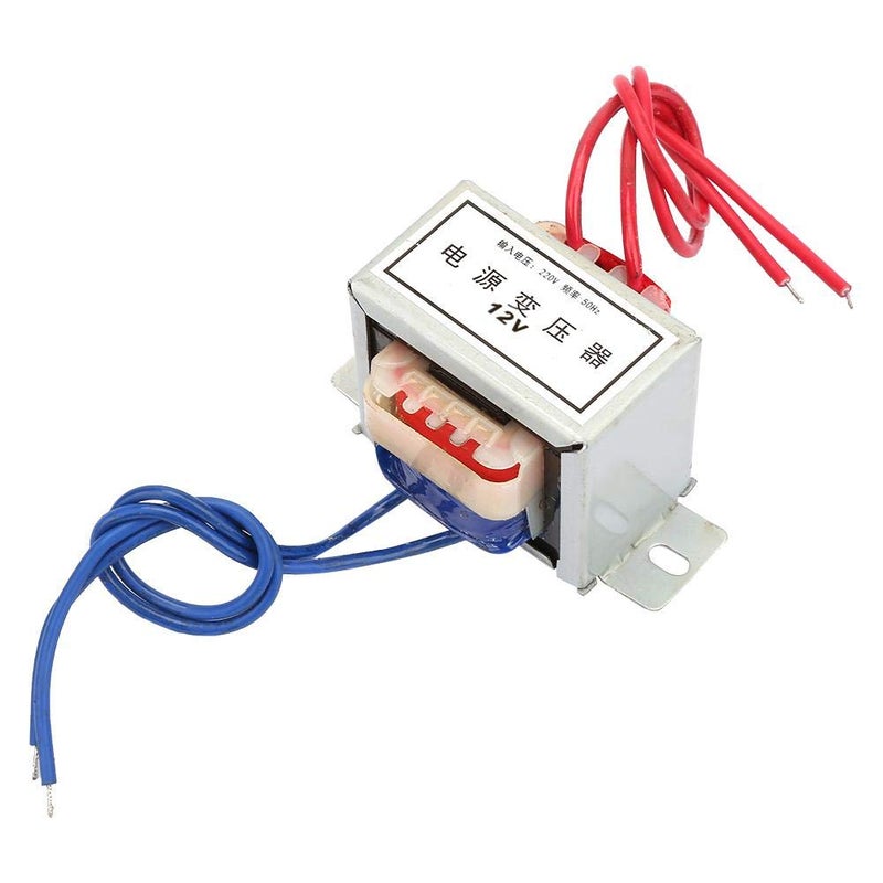 Walfront Power Transformer AC 12V Output Voltage 12W Input 220V 50Hz Vertical Mount Electric Single Power Transformer - Image 1
