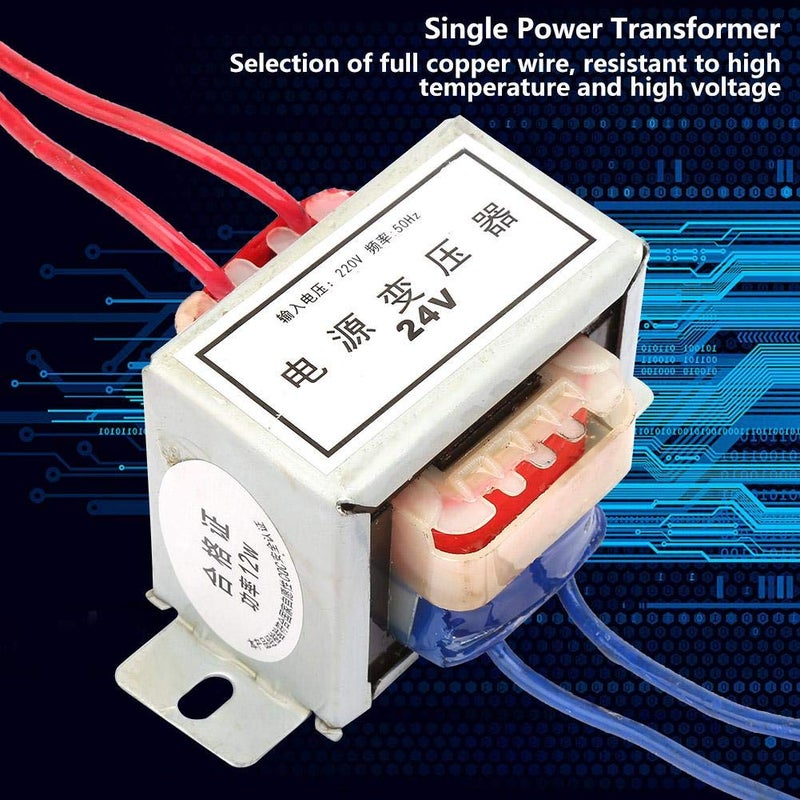 Walfront Power Transformer AC 12V Output Voltage 12W Input 220V 50Hz Vertical Mount Electric Single Power Transformer - Image 4