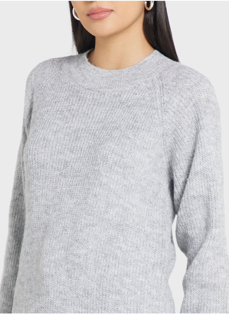 Jacqueline de Yong - High Neck Knitted Sweater - Image 1