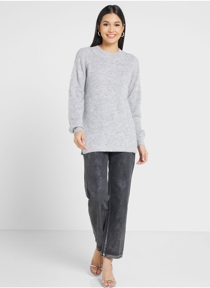 Jacqueline de Yong - High Neck Knitted Sweater - Image 1