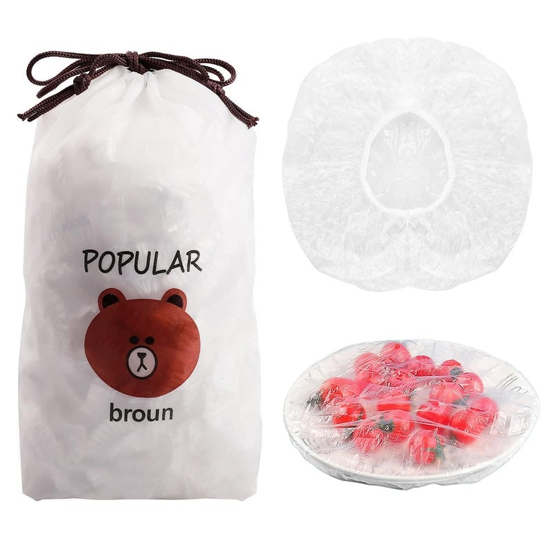 EPURETO EPURETO 100pcs Fresh Keeping Bags Food CoversReusable Elastic Food Storage Covers Plastic Sealing Elastic Stretch Bowl Lids Universal Kitchen Wrap Seal Caps 100pcs  - Image 1